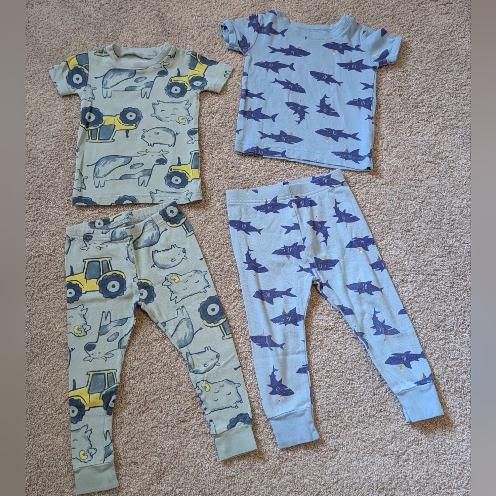 Carter's And Old Navy- Two Short Sleeve Pajama Sets- 18 Months